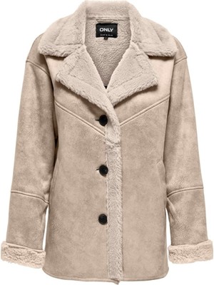 Only Onlylva Bonded Collar Coat cc Otw Krem 15322037