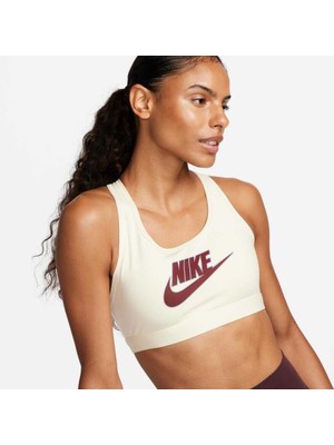 Nike Swoosh Medium Support Futura Bra Kadın Sarı Pedli Sporcu Sütyeni FB4080