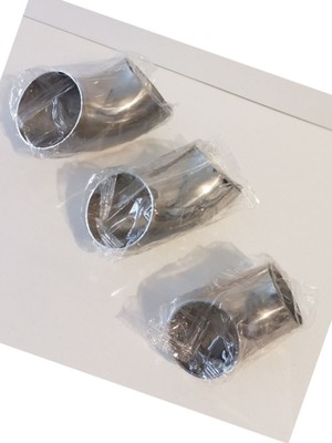 Woodhub Paslanmaz Krom Dirsek Boru 90° 51MM.