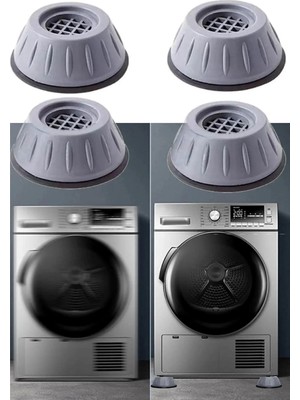 Krizantem Beyaz Eşya Altlığı Ayağı 4 Adet Çamaşır Bulaşık Makinası Buzdolabı Yükseltici ve Titreşim Önleyici