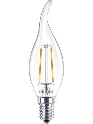 Philips Classic 2-25W LED Filament Ampul Sarı Işık E14