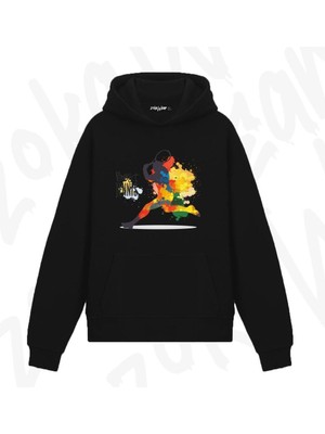 Zoka Wear Tenis Serisi 4 Best Tennis Tasarım Baskılı Kapşonlu Sweatshirt