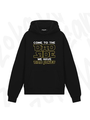 Zoka Wear Star Dad Wars Dad Side Tasarım Baskılı Kapüşonlu Sweatshirt