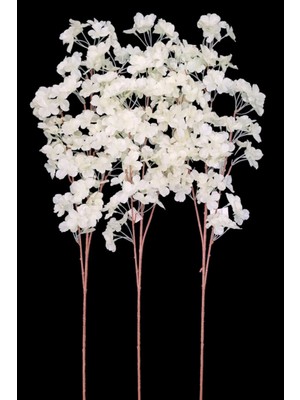 3 Demet Dekoratif Çift Kat 120 Yapraklı Yapay Çiçek Bahar Dalı Japon Kiraz Çiçeği 90 cm