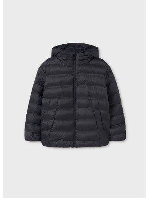 Mayoral 7456 Erkek Çocuk Siyah Kapüşonlu Mont