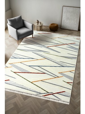 Colore Home Lapis Multi Renkli Bukle Salon, Mutfak, Çocuk Odası, Koridor Hav Vermez Yolluk Halısı