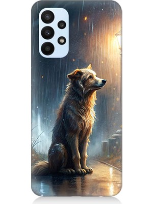 Samsung Galaxy A33 Uyumlu Yağmurlu Sokak  Desenli Silikon Kılıf