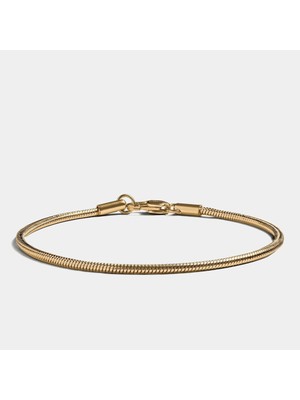 Altın Renk Unisex Snake Zincir (2 Mm) Çelik Bileklik - 3139
