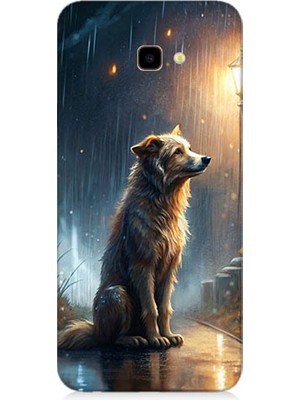 Teknomeg Samsung Galaxy J4 Plus Uyumlu Yağmurlu Sokak  Desenli Silikon Kılıf