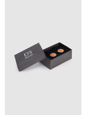 D'S Damat Ds Damat Sarı Kırmızı Kol Düğmesi