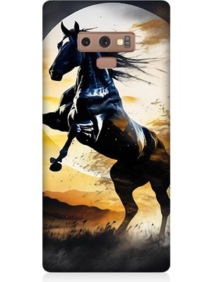 Teknomeg Samsung Galaxy Note 9 Uyumlu Şaha Kalkmış At  Desenli Silikon Kılıf