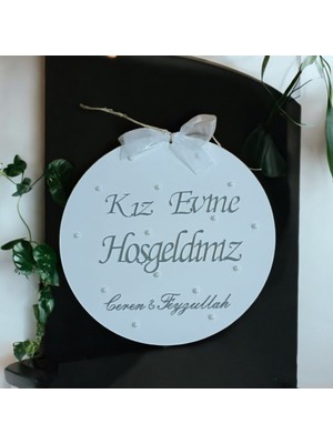 Ebruli Sanat Tasarım Kız Evine Hoşgeldiniz Kapı Süsü