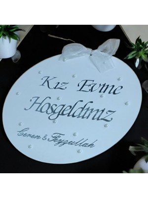 Ebruli Sanat Tasarım Kız Evine Hoşgeldiniz Kapı Süsü