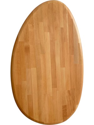 FawDecor Asimetrik Oval Masif Ahşap Orta Sehpa Modern Iskandinav Açık Meşe / Ceviz / Kestane / Antrasit Dekoratif Kahve Sehpası