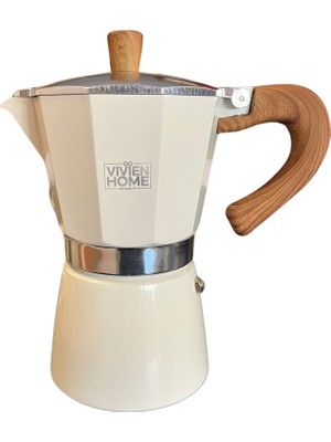 Grossberg Coffee Moka Pot 6 Cup Beyaz