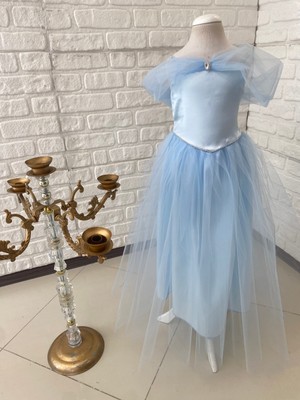 Black White Wedding Mavi Sindirella Kostümü- Kız Çocuk Parti ve Doğum Günü Kostümleri