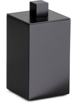 System Banyo Aksesuarları Tezgah Üstü Pamukluk Siyah 120x60x60 mm