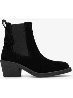 Valmenti Kadın  Deri Siyah Süet Casual Bot 35 AD1052 Bn Bot SK24-25 Sıyah Suet