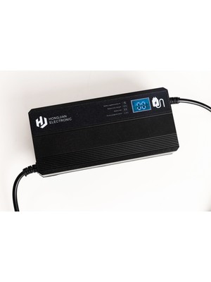 Hongjian 72V 20AH - 24AH Elektrikli Motorsiklet Şarj Aleti - Dijital Ekranlı / Fanlı - Volta, Motolux, Yuki, Kuba uyumlu