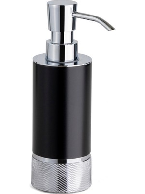 Tezgah Üstü Krom-Mat Siyah Sıvı Sabunluk Ø60 - Ba2006 006 Cr-Al6