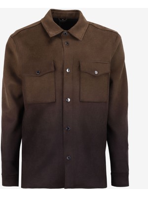 Fabrika Haki Erkek Basic Fit Gömlek Ceket F4WM-GML 2093