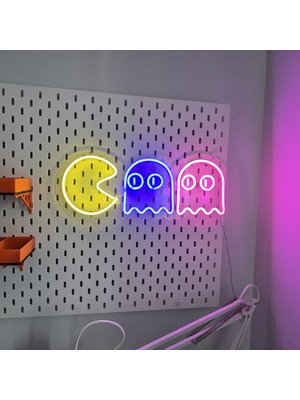 Lumosify Pack-Man Neon LED Dekoratif Aydınlatma Tablo Uzaktan Kumandalı