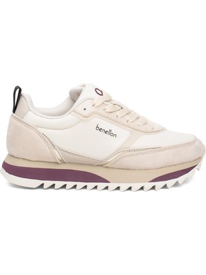 Benetton BNI-11133 Kadın Klasik Sneaker Bej