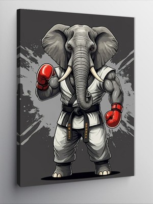 Tablomega Kanvas Tablo Boksör Fil