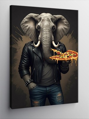 Tablomega Kanvas Tablo Pizza Tutan Fil