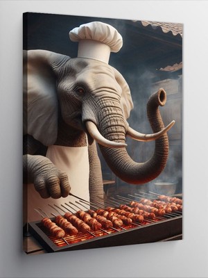 Tablomega Kanvas Tablo Mangal Yapan Fil
