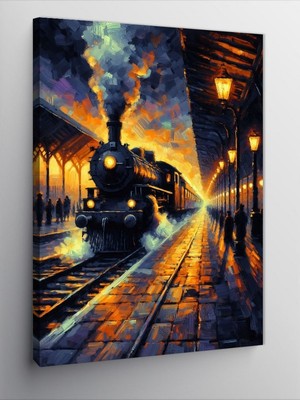 Tablomega Kanvas Tablo Buharlı Tren