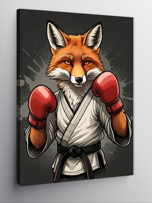Tablomega Kanvas Tablo Boksör Tilki