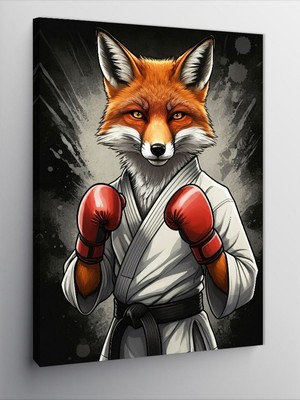 Tablomega Kanvas Tablo Boksör Tilki