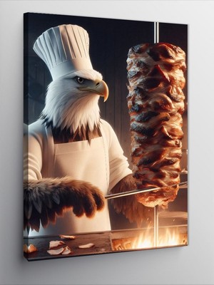 Tablomega Kanvas Tablo Dönerci Aşçı Kartal