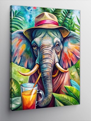 Tablomega Kanvas Tablo Renkli Fil