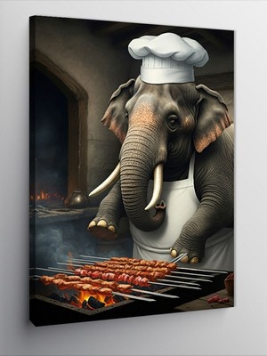 Tablomega Kanvas Tablo Mangalcı Fil