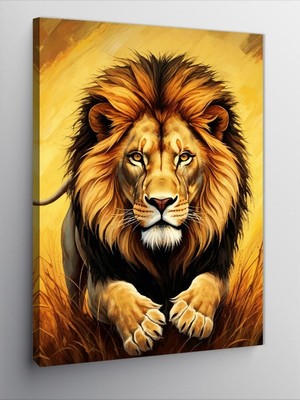 Tablomega Kanvas Tablo Aslan Portresi