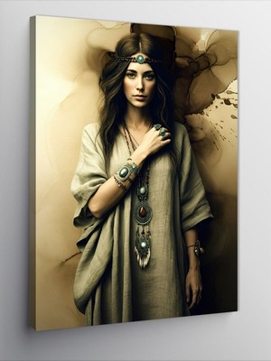 Tablomega Kanvas Tablo Gizemli Kadın Figürü