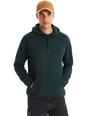 Xsıde Koyu Uzun Kollu Erkek Hoodie