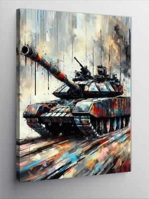 Tablomega Kanvas Tablo Savaş Tankı