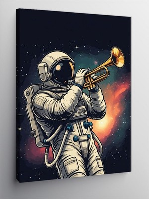 Tablomega Kanvas Tablo Uzay Trompetçisi