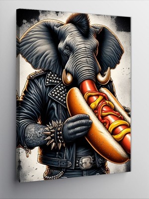 Tablomega Kanvas Tablo Hotdoglu Fil