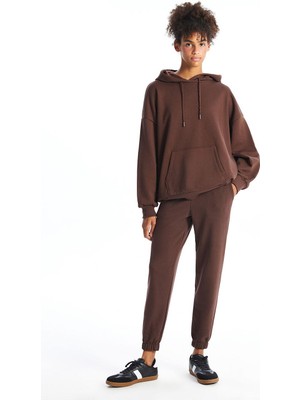 Xsıde Kadın Beli Lastikli Düz Jogger Eşofman Altı