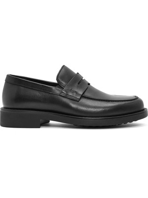 Derimod Erkek Siyah Deri Casual Loafer 24WFD677218