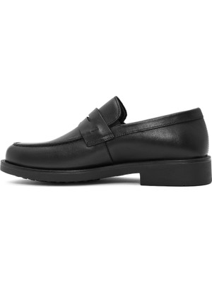 Derimod Erkek Siyah Deri Casual Loafer 24WFD677218