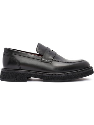 Derimod Erkek Siyah Deri Casual Loafer 24WFD724318