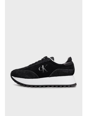 Calvin Klein Süet Logolu Kalın Tabanlı Sneaker Ayakkabı YW0YW015740GM Bayan Ayakkabı YW0YW01574 0gm