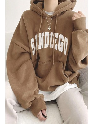 Sandiego Baskılı Oversize Sweatshirt