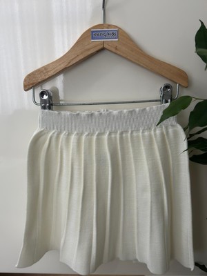 Kız Çocuk Beli Lastikli Pileli Triko Trend Etek