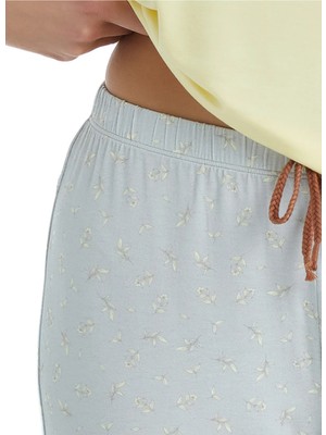 Blackspade Yumuşak Dokulu Kısa Kol Kapri Kadın Pijama Takım 51358